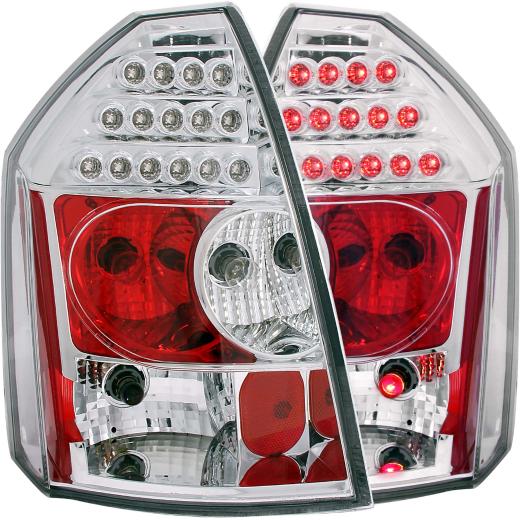 Anzo Chrome-Red Taillight Set 2005-2010 Chrysler 300/300C